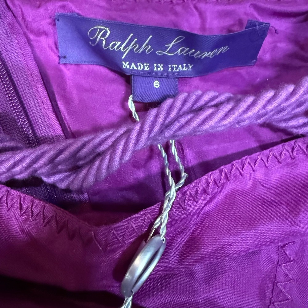 RALPH LAUREN Paityn Silk Taffeta Maxi Skirt Bright Berry Purple Label RUNWAY 6 - Picture 6 of 10
